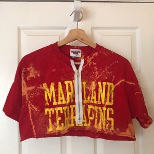 UMD - University of Maryland - Cropped Tee Tailgate Shirt - Medium